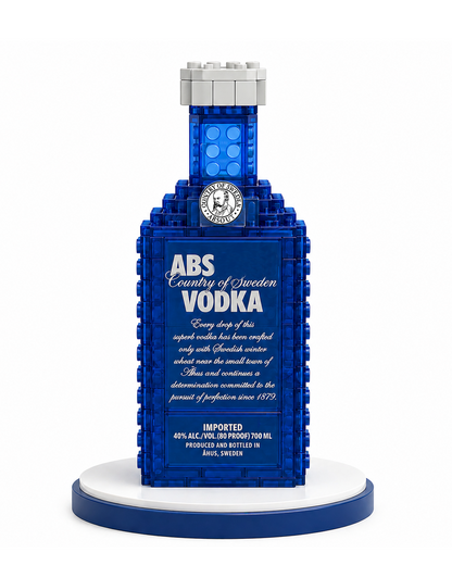 Abs Vodka Bottle Blue Frost Edition Block