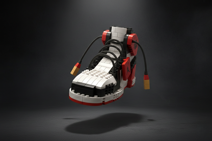 AJ Bred Toe sneaker building block collectible displayed front view