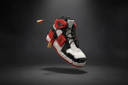AJ Black Toe sneaker building block collectible displayed as home décor