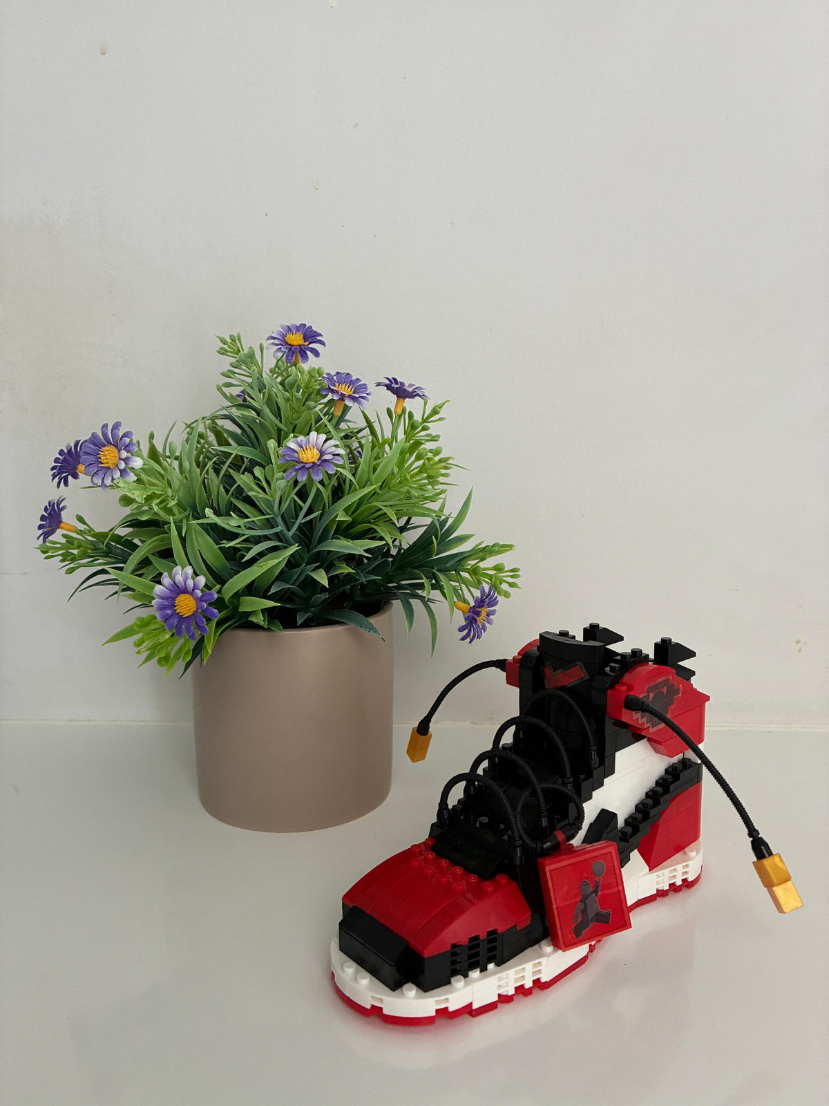 AJ Bred Toe sneaker building block collectible displayed as home décor