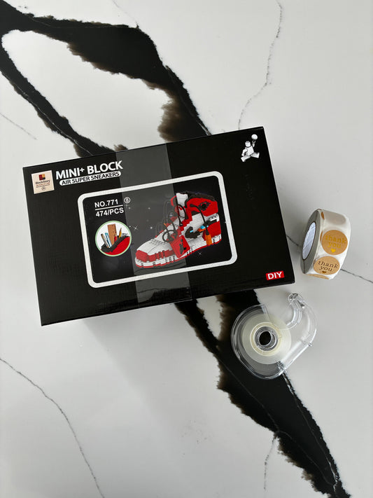 AJ Chicago sneaker DIY building block set packaging box