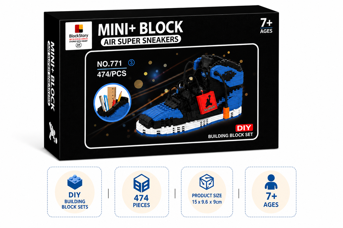 AJ Royal sneaker DIY building block set packaging box