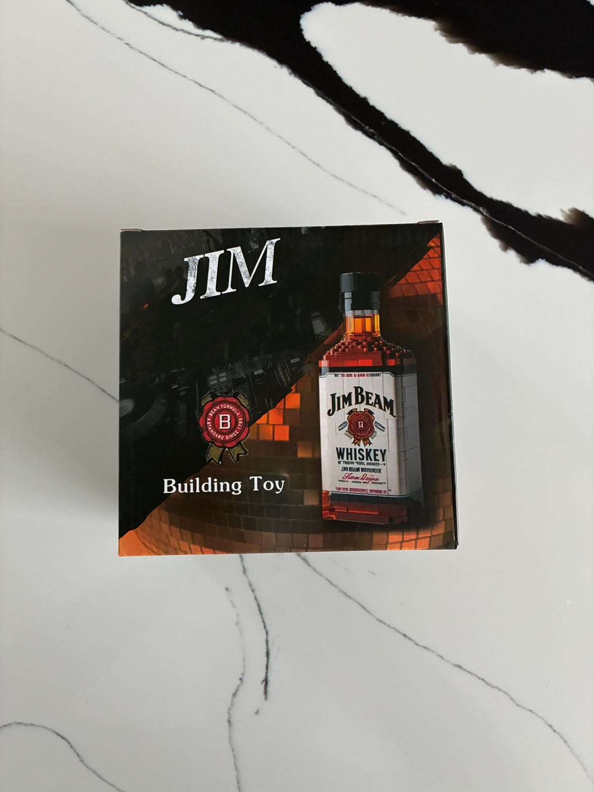 Detailed ABS building blocks used in Jim Premium Bourbon Bottle model