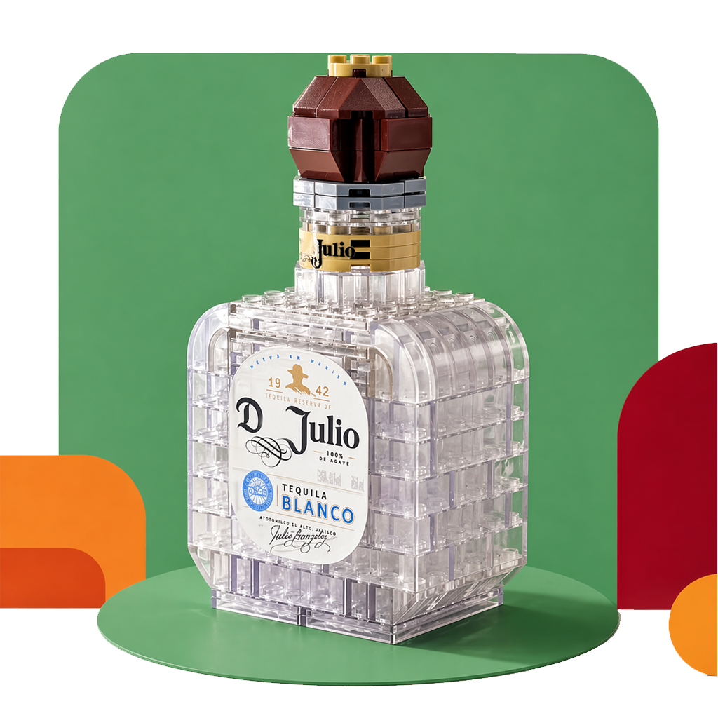 Bottle Building Block Set collectible display model with 240 pieces
