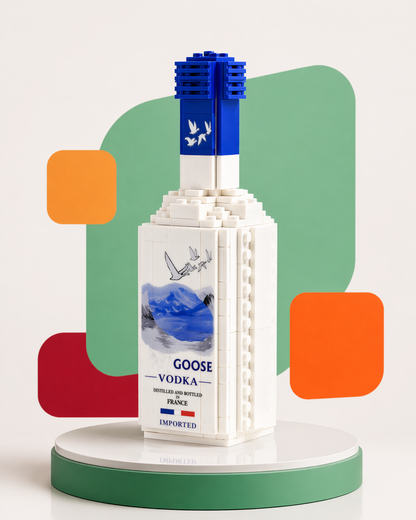 Silver Goose Edition Block Vodka Bottle