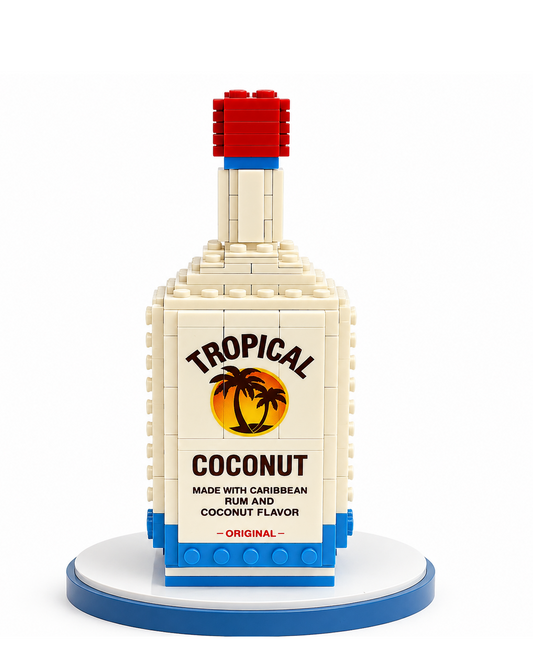 Tropical Mali Coconut Edition Block Rum Bottle collectible display model